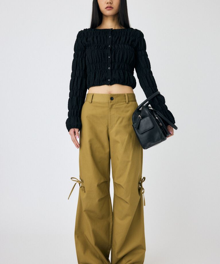 MOUSSY「SHIRRING カーディガン」|Tシャツ・カットソー|