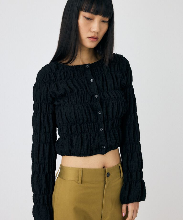 MOUSSY「SHIRRING カーディガン」|Tシャツ・カットソー|
