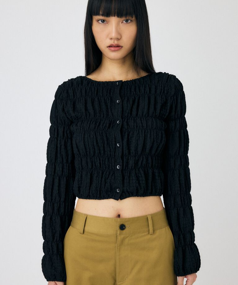 MOUSSY「SHIRRING カーディガン」|Tシャツ・カットソー|