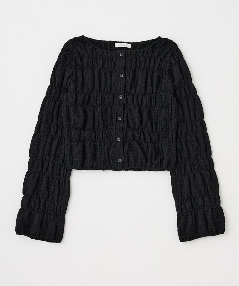 MOUSSY「SHIRRING カーディガン」|Tシャツ・カットソー|