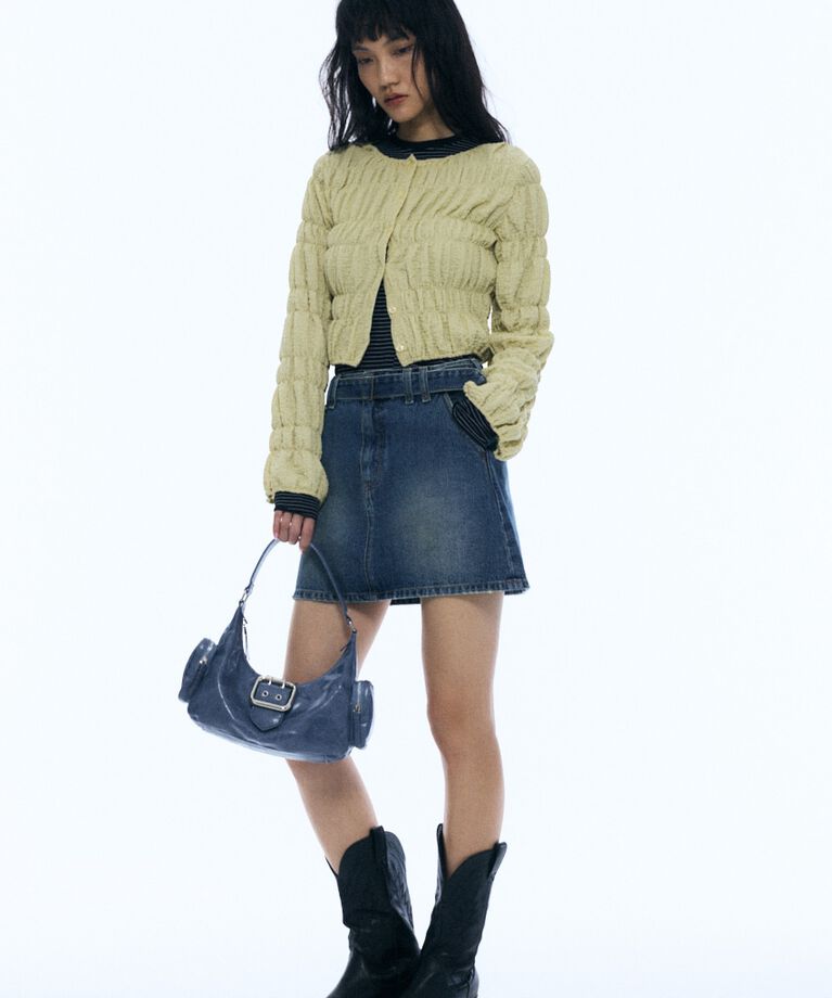 MOUSSY「SHIRRING カーディガン」|Tシャツ・カットソー|