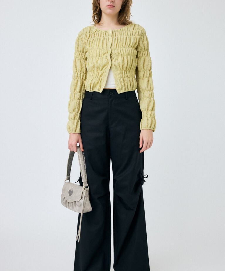 MOUSSY「SHIRRING カーディガン」|Tシャツ・カットソー|