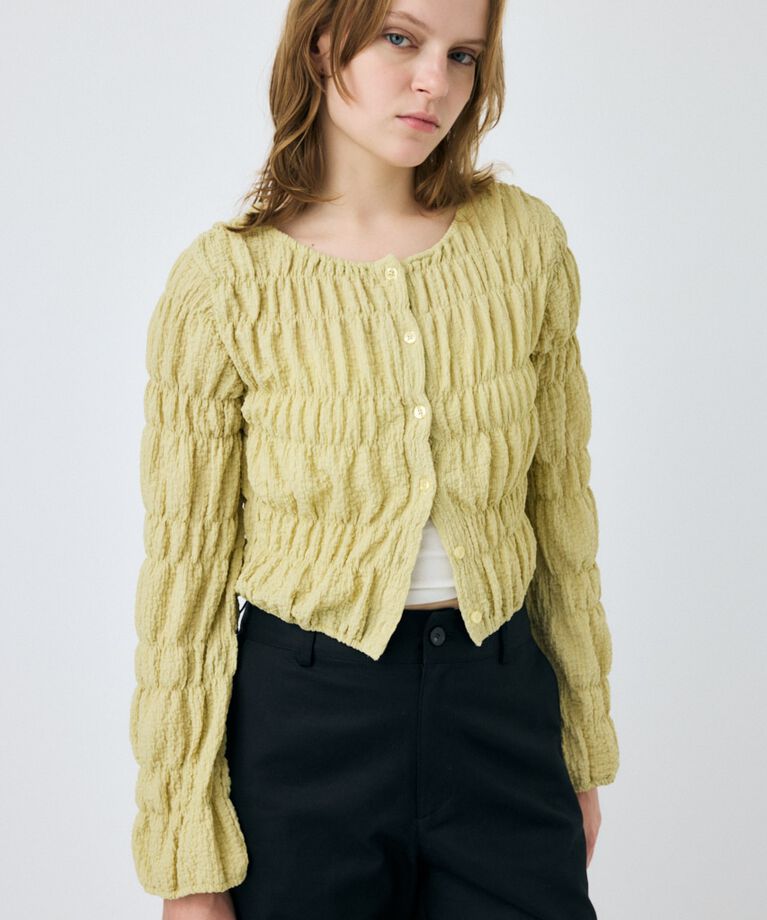 MOUSSY「SHIRRING カーディガン」|Tシャツ・カットソー|