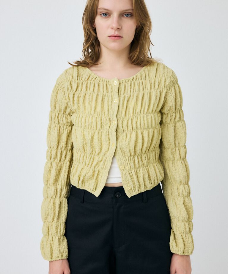MOUSSY「SHIRRING カーディガン」|Tシャツ・カットソー|