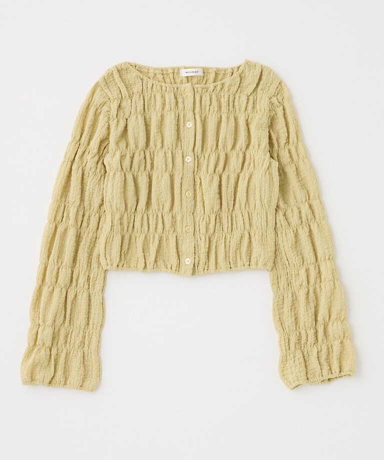 MOUSSY「SHIRRING カーディガン」|Tシャツ・カットソー|