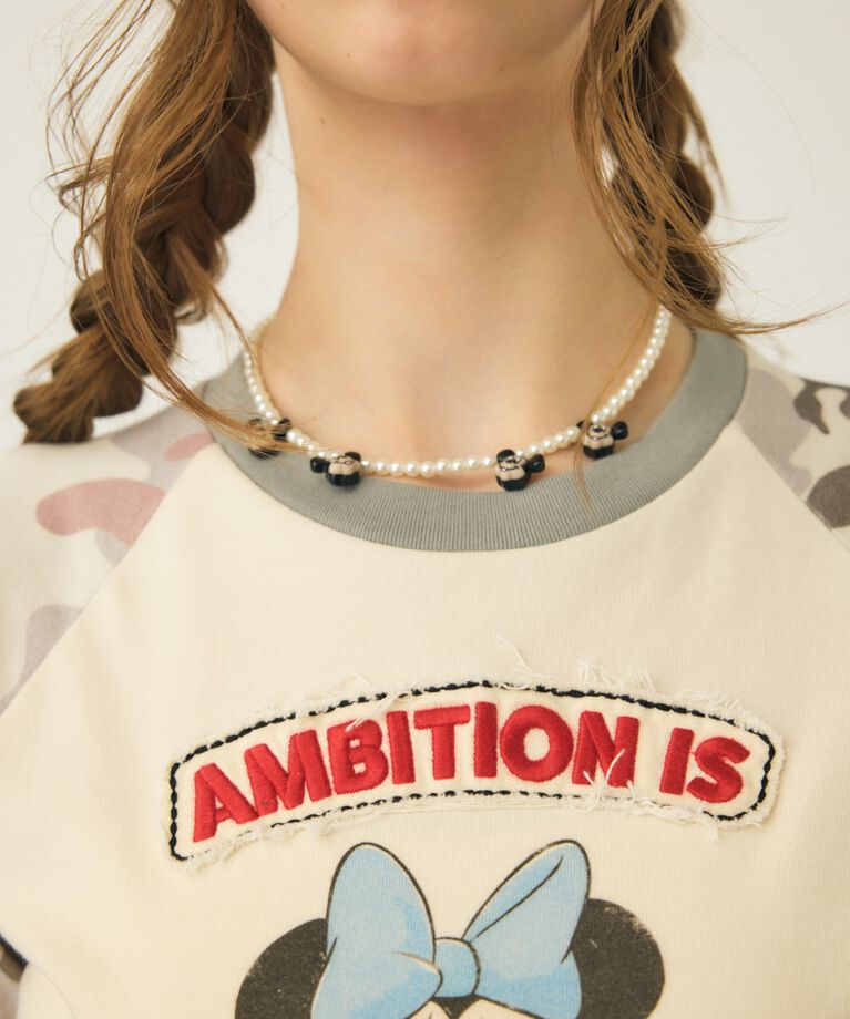 MOUSSY「MD PATCHED ラグランTシャツ / MINNIE」|Tシャツ・カットソー|