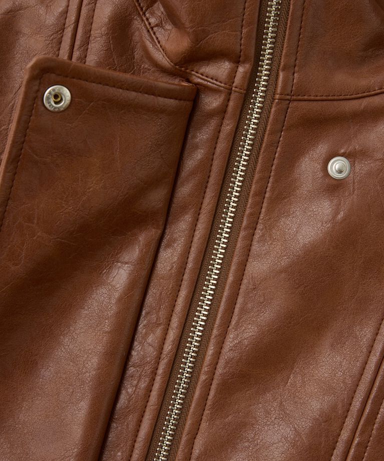 MOUSSY「GLOSSY F/LEATHER ブルゾン」|ブルゾン・スタジャン|