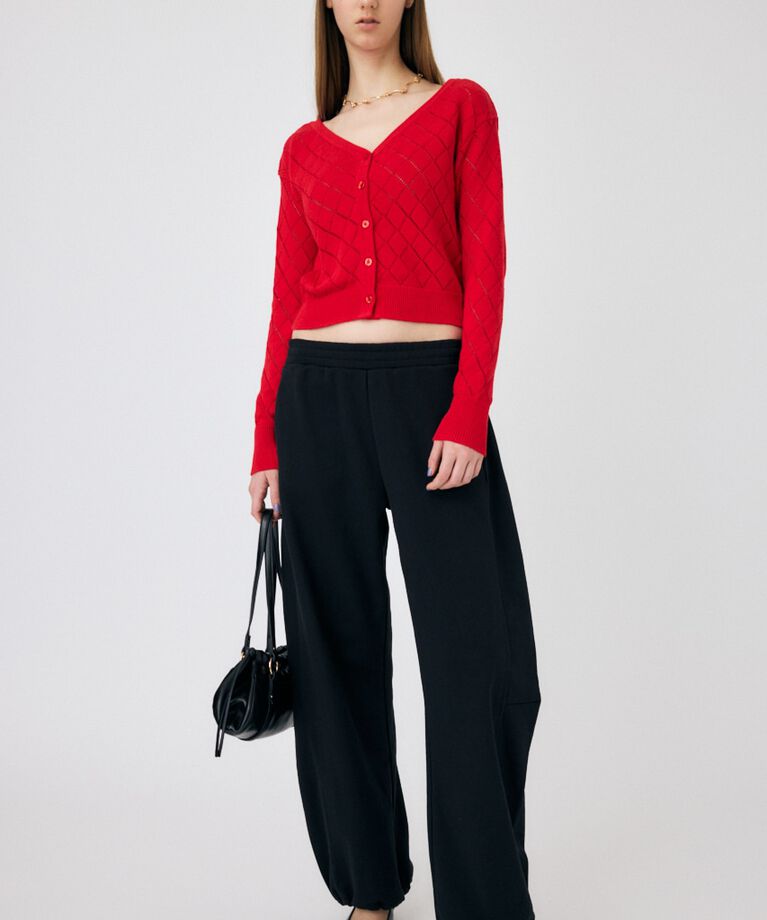 MOUSSY「EYELET ニットカーディガン」|ニット・セーター|