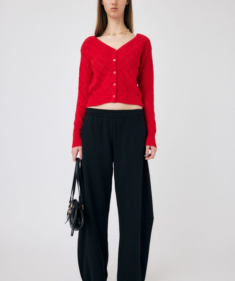MOUSSY「EYELET ニットカーディガン」|ニット・セーター|