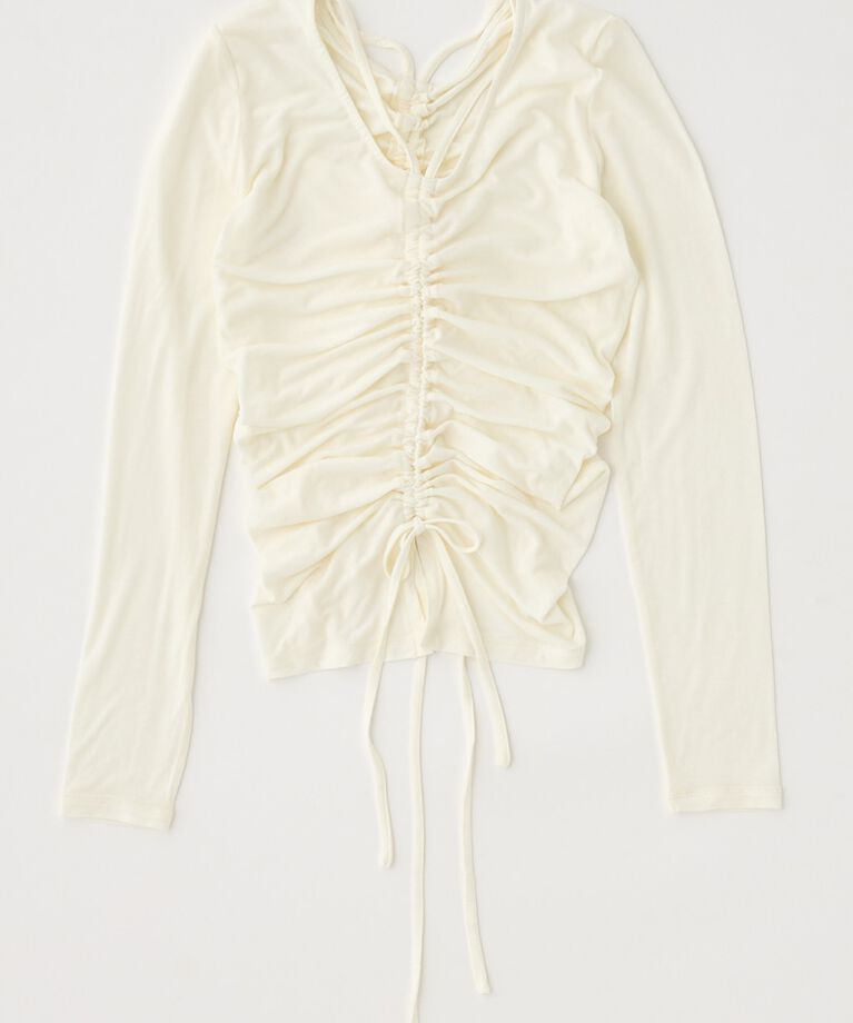 MOUSSY「FRONT GATHER ロングスリーブトップス」|Tシャツ・カットソー|