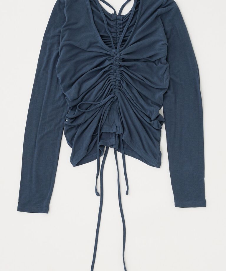 MOUSSY「FRONT GATHER ロングスリーブトップス」|Tシャツ・カットソー|