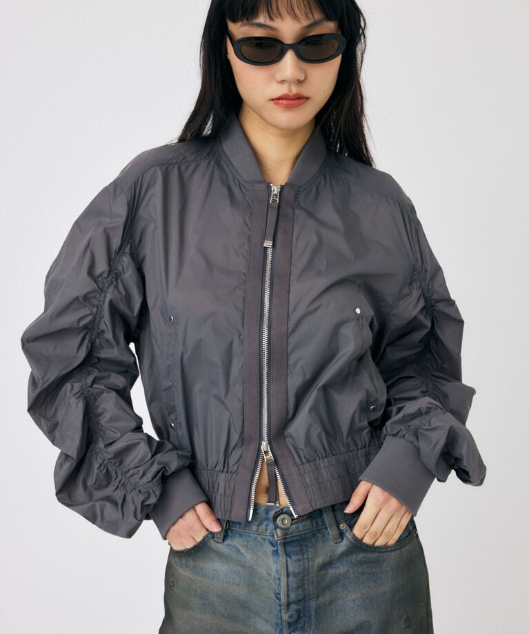MOUSSY「FRONT ZIP FUNCTION ブルゾン」|ブルゾン・スタジャン|GRY