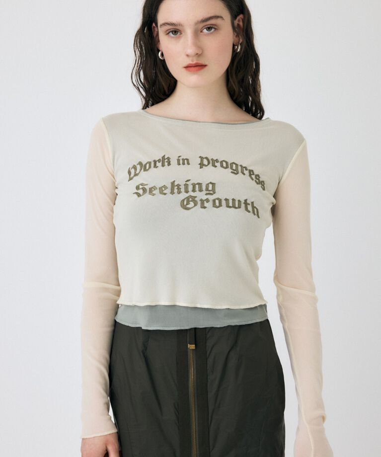 MOUSSY「SHEER LAYERED ロングスリーブTシャツ」|Tシャツ・カットソー|IVOY3
