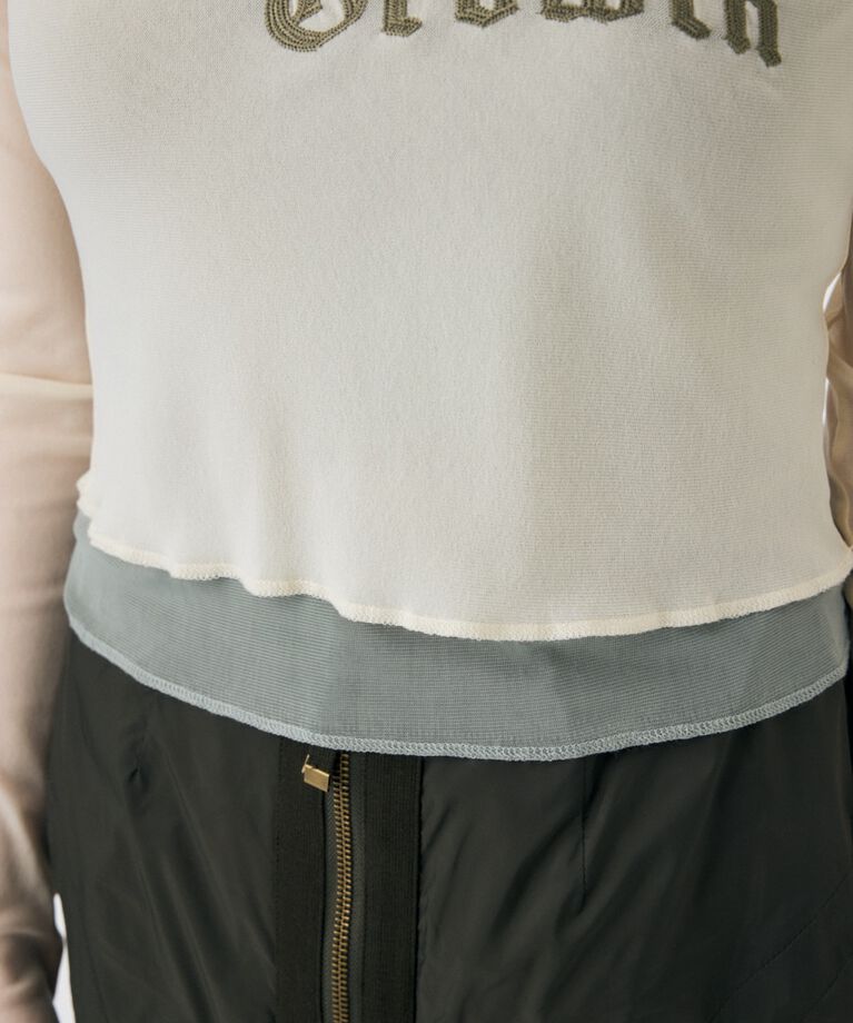 MOUSSY「SHEER LAYERED ロングスリーブTシャツ」|Tシャツ・カットソー|