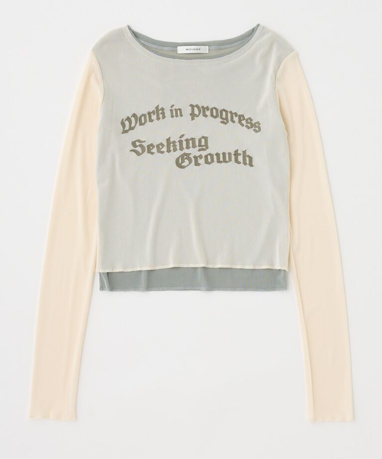 MOUSSY「SHEER LAYERED ロングスリーブTシャツ」|Tシャツ・カットソー|