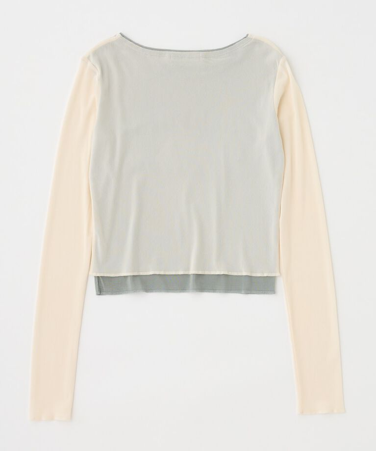 MOUSSY「SHEER LAYERED ロングスリーブTシャツ」|Tシャツ・カットソー|