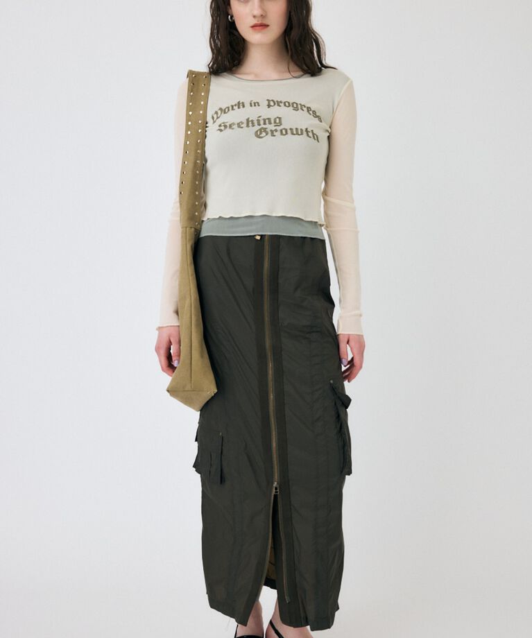 MOUSSY「SHEER LAYERED ロングスリーブTシャツ」|Tシャツ・カットソー|