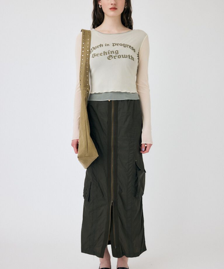 MOUSSY「SHEER LAYERED ロングスリーブTシャツ」|Tシャツ・カットソー|
