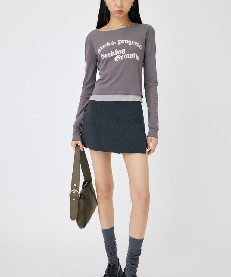 MOUSSY「SHEER LAYERED ロングスリーブTシャツ」|Tシャツ・カットソー|