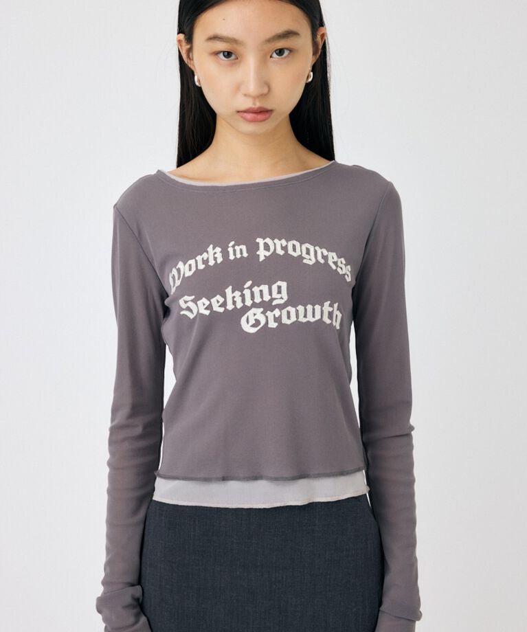MOUSSY「SHEER LAYERED ロングスリーブTシャツ」|Tシャツ・カットソー|