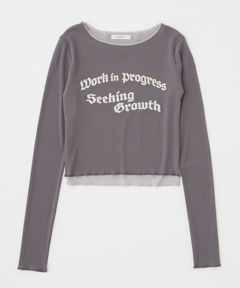 MOUSSY「SHEER LAYERED ロングスリーブTシャツ」|Tシャツ・カットソー|
