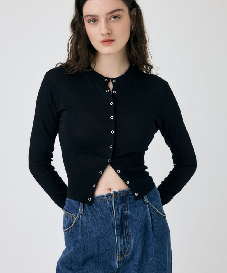 MOUSSY「WAIST SWITCHING カーディガン」|カーディガン|