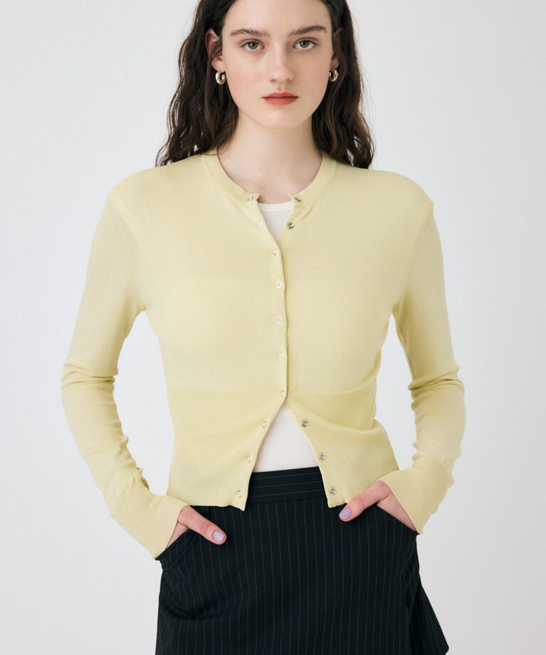 MOUSSY「WAIST SWITCHING カーディガン」|カーディガン|