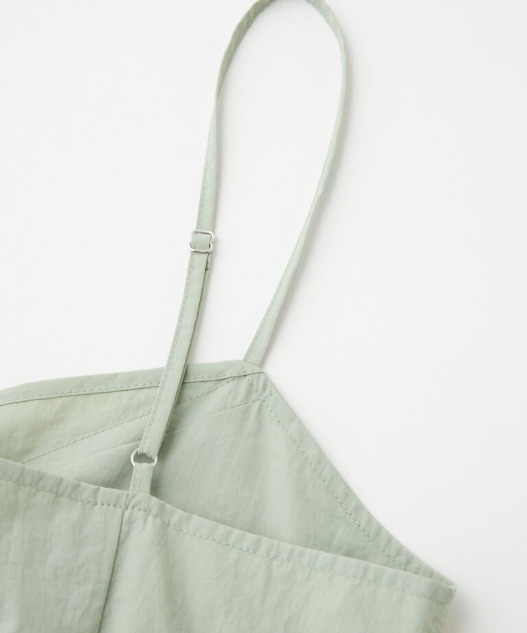 MOUSSY「FRONT ZIP NYLON キャミドレス」|ワンピース|