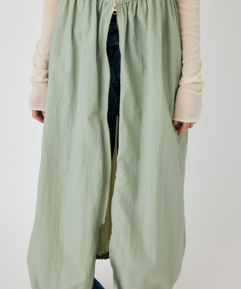 MOUSSY「FRONT ZIP NYLON キャミドレス」|ワンピース|