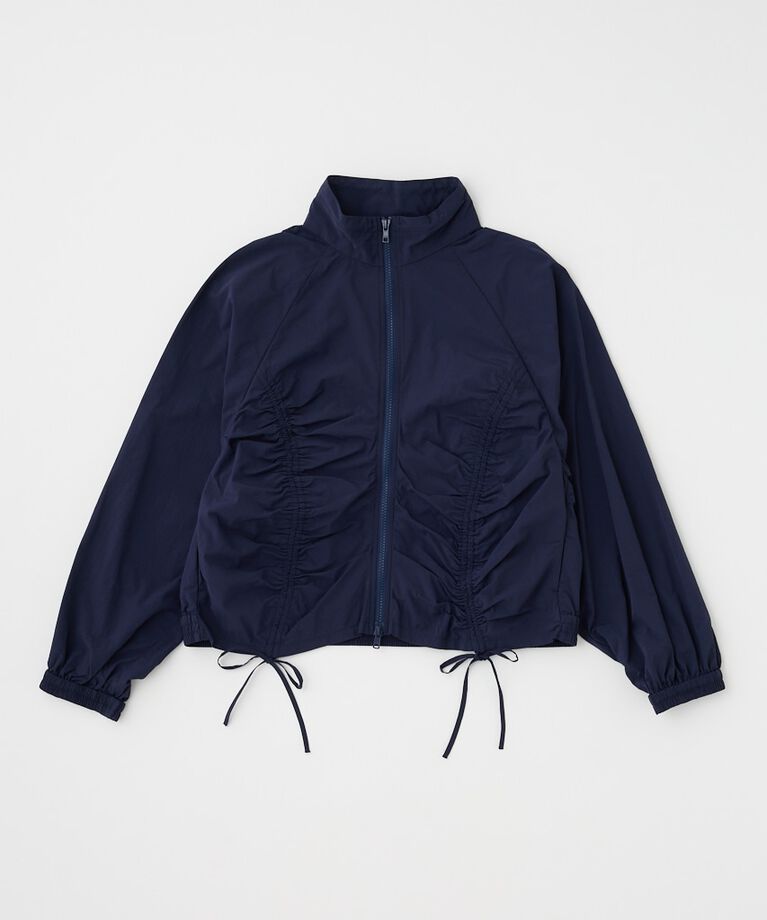 MOUSSY「RIBBON GATHER NYLON ジャケット」|ブルゾン・スタジャン|