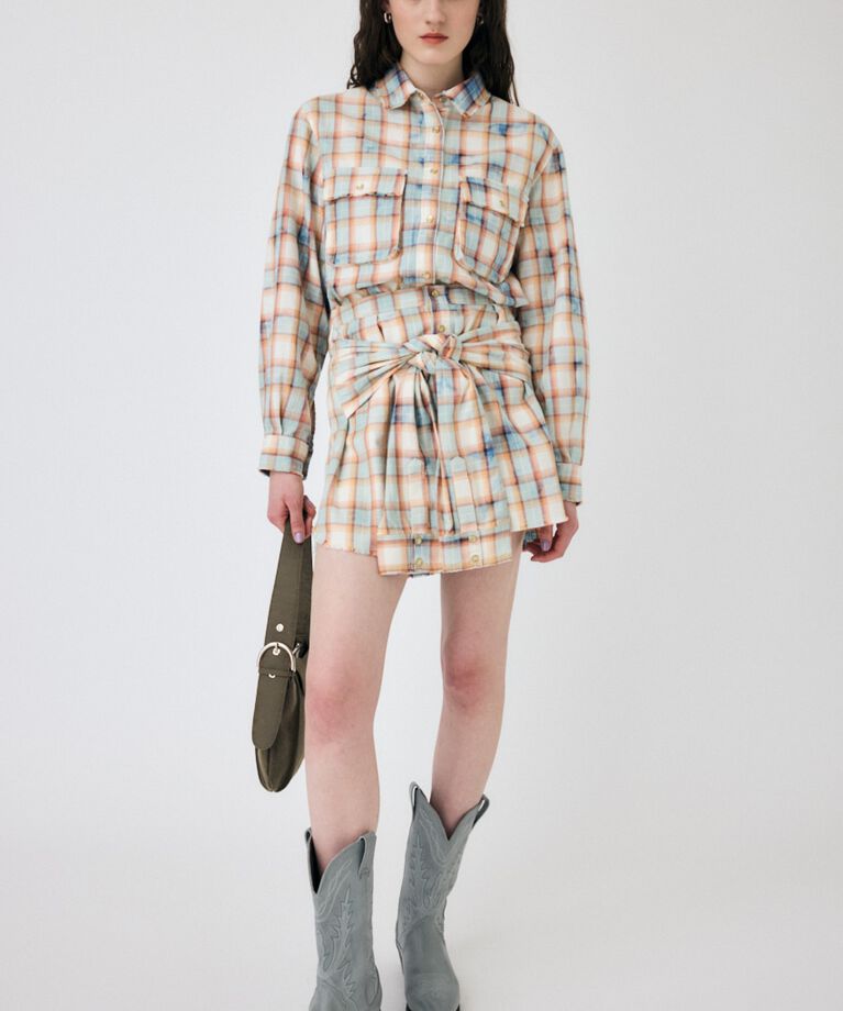 MOUSSY「BLEACH CHECK スカート」|スカート|