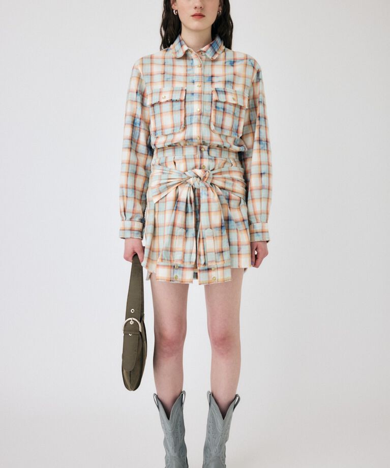 MOUSSY「BLEACH CHECK スカート」|スカート|