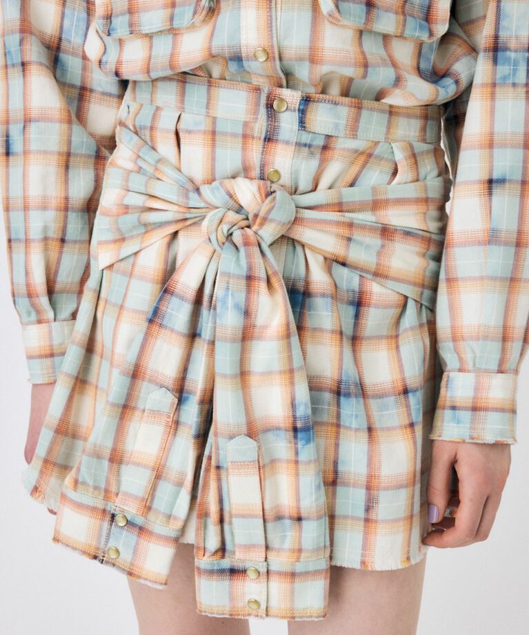 MOUSSY「BLEACH CHECK スカート」|スカート|
