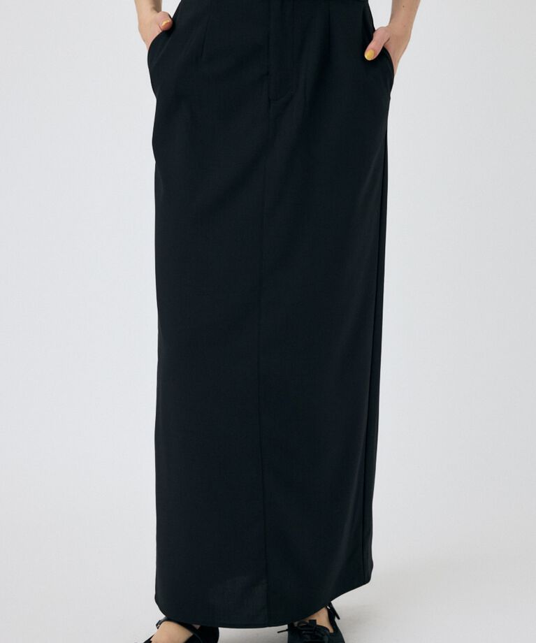 MOUSSY「FLARE BACK マキシスカート」|スカート|BLK