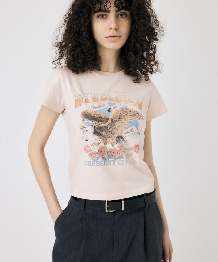 MOUSSY「CA MOTORSHOP Tシャツ」|Tシャツ・カットソー|L/PNK1