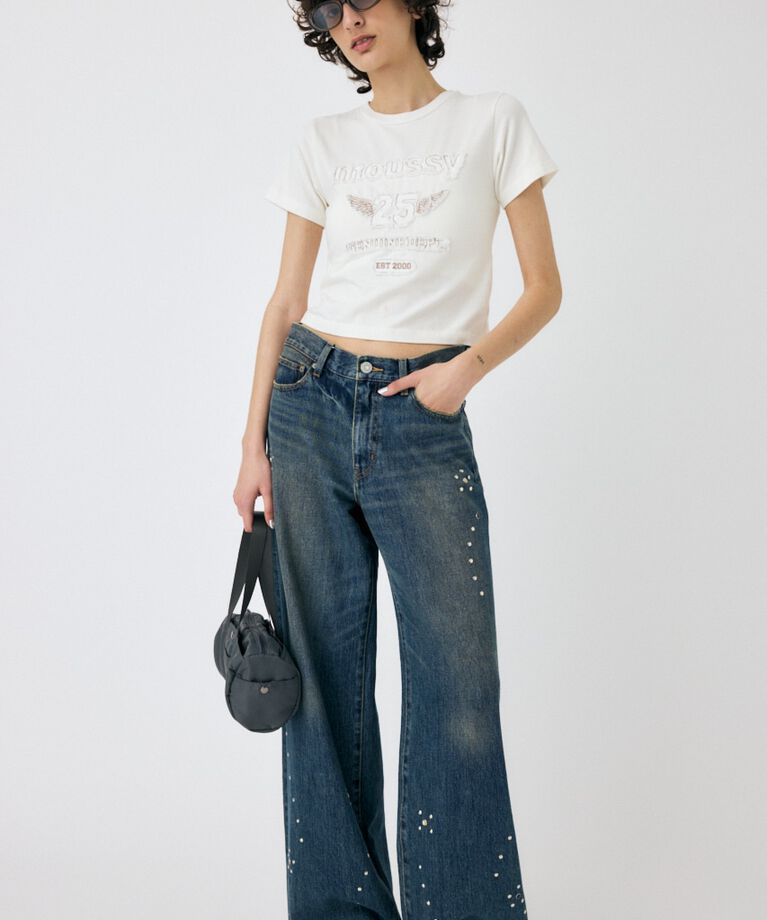 MOUSSY「PATCH DENIM 25TH Tシャツ」|Tシャツ・カットソー|