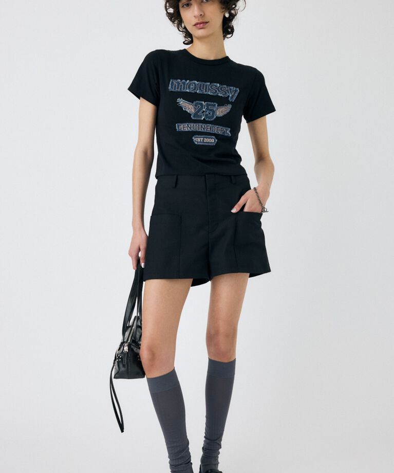 MOUSSY「PATCH DENIM 25TH Tシャツ」|Tシャツ・カットソー|