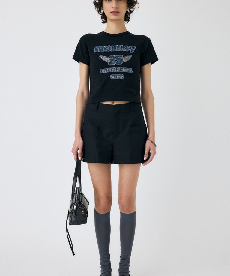 MOUSSY「PATCH DENIM 25TH Tシャツ」|Tシャツ・カットソー|