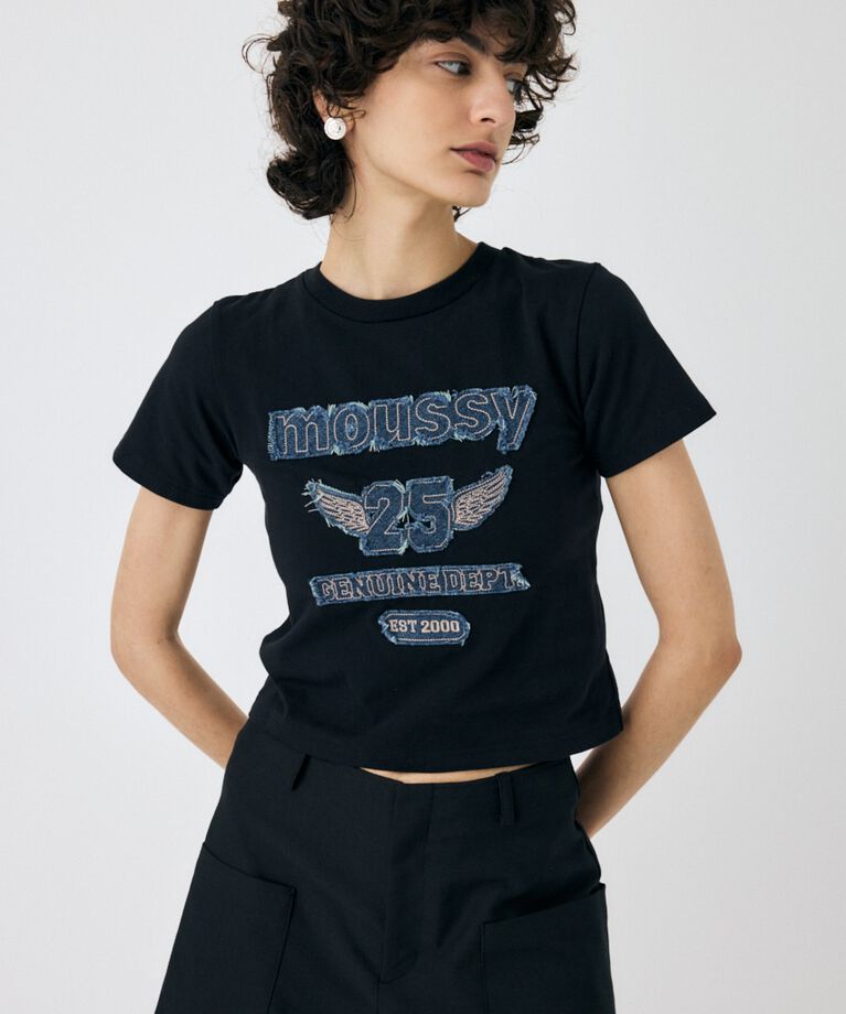 MOUSSY「PATCH DENIM 25TH Tシャツ」|Tシャツ・カットソー|