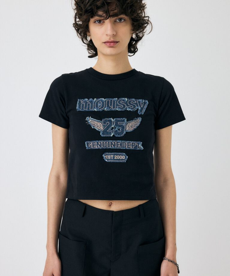 MOUSSY「PATCH DENIM 25TH Tシャツ」|Tシャツ・カットソー|