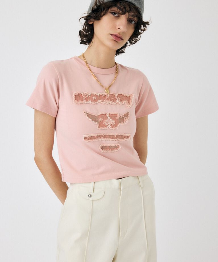 MOUSSY「PATCH DENIM 25TH Tシャツ」|Tシャツ・カットソー|