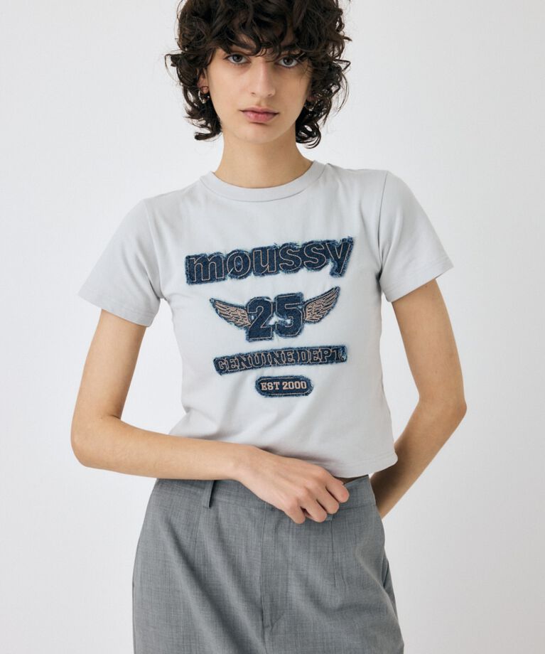 MOUSSY「PATCH DENIM 25TH Tシャツ」|Tシャツ・カットソー|