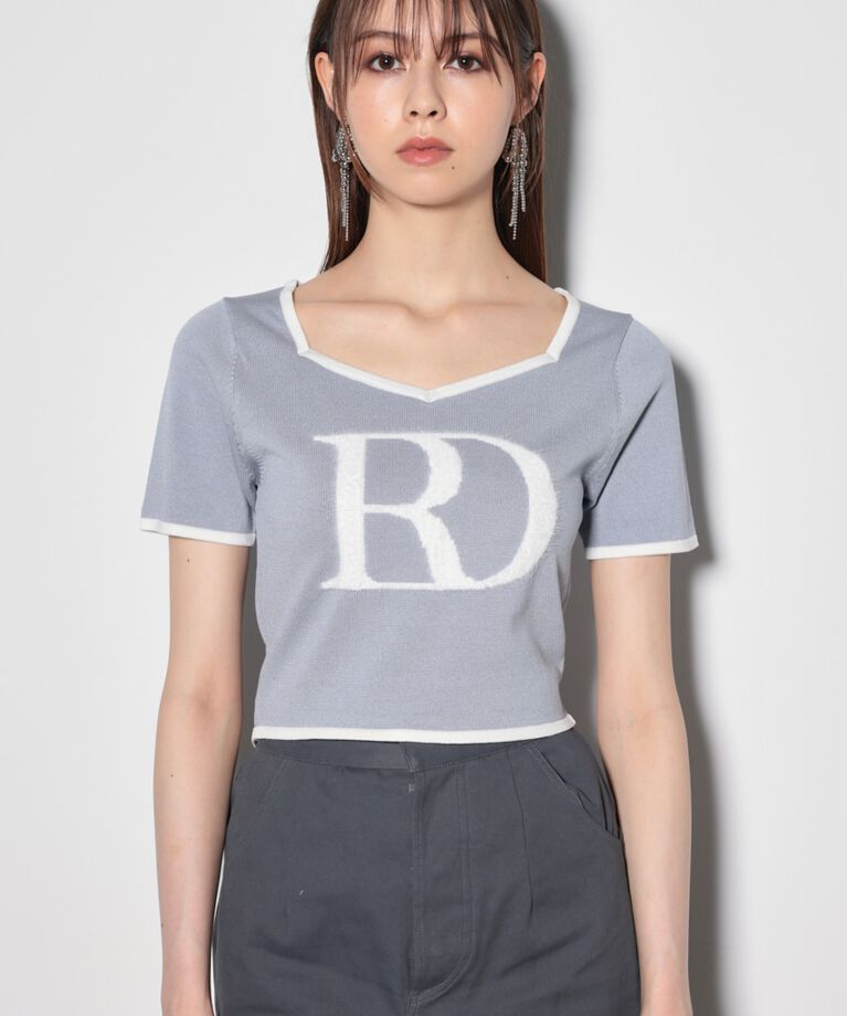 rienda「ビッグＲロゴニットトップス」|ニット・セーター|