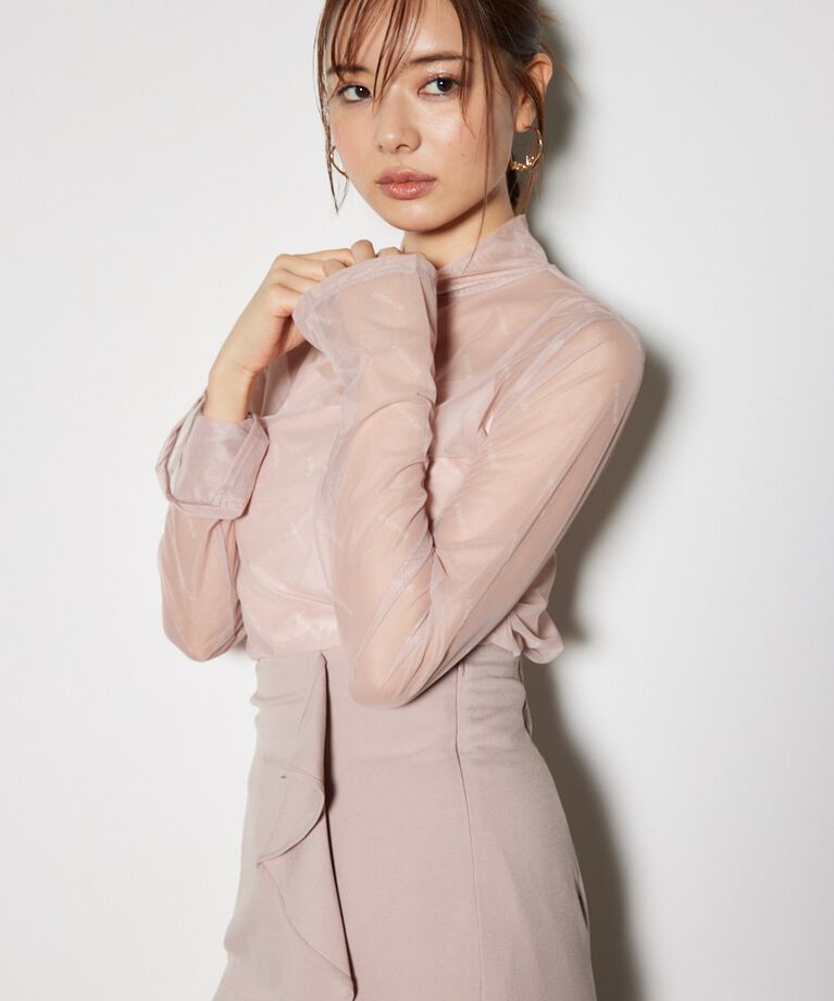 rienda「スラッシュロゴシアートップス」|Tシャツ・カットソー|
