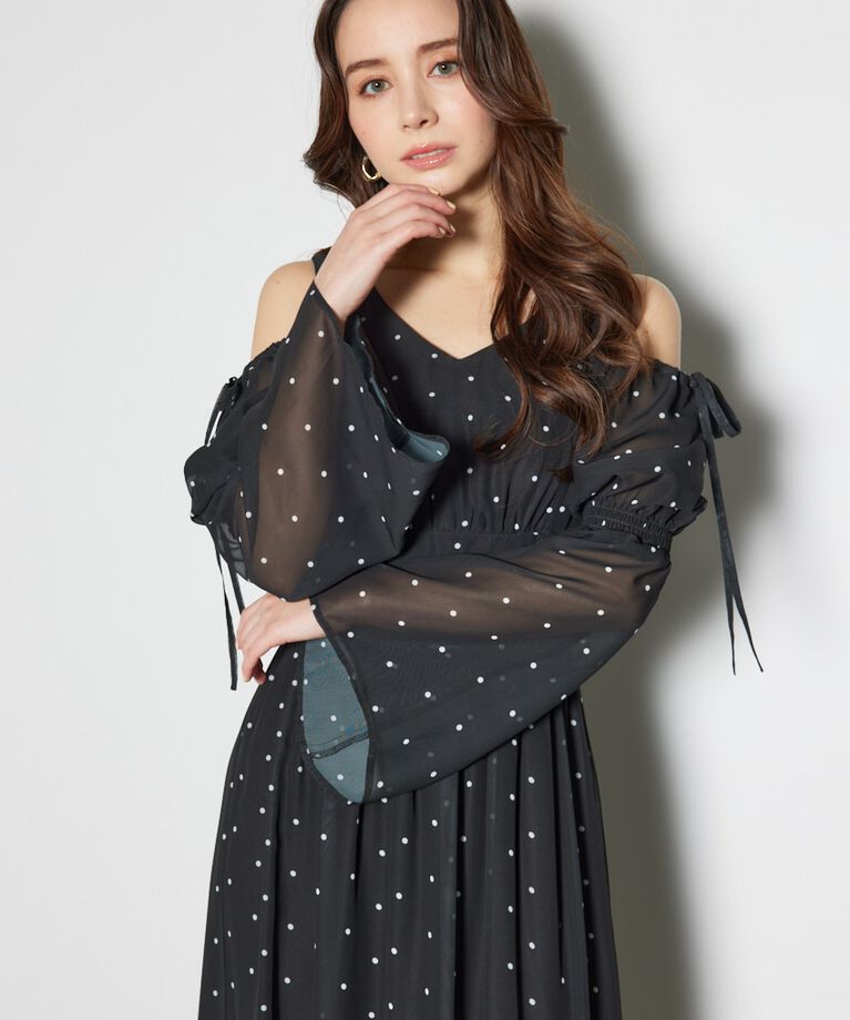 rienda「2WAYレースドッキングフレアワンピース」|ワンピース|