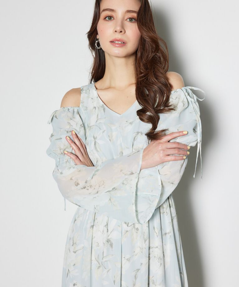 rienda「2WAYレースドッキングフレアワンピース」|ワンピース|