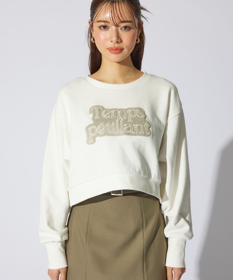 rienda「サガラ刺繍スウェットトップス」|Tシャツ・カットソー|