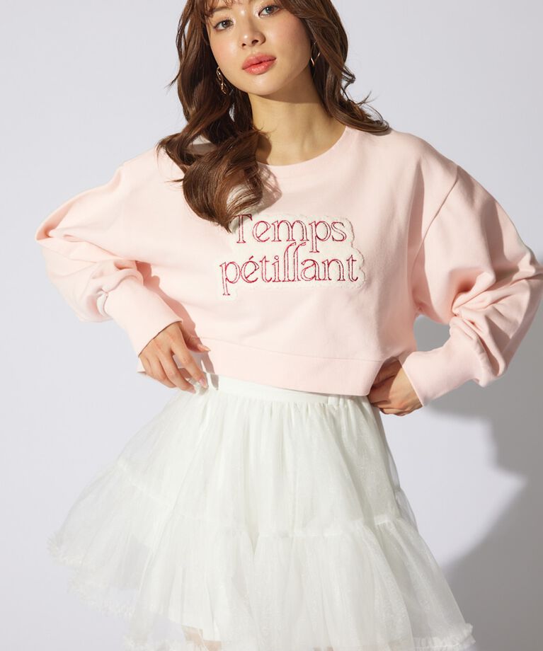 rienda「サガラ刺繍スウェットトップス」|Tシャツ・カットソー|