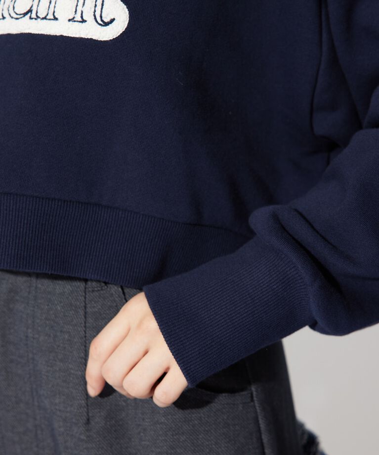 rienda「サガラ刺繍スウェットトップス」|Tシャツ・カットソー|