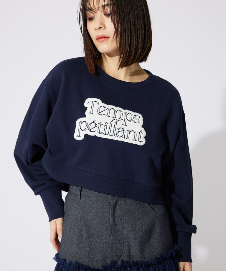 rienda「サガラ刺繍スウェットトップス」|Tシャツ・カットソー|